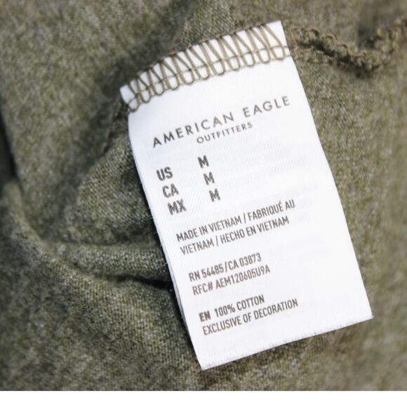 American Eagle Super Soft Standard Fit Mens Size Medium Heathered Green - Picture 5 of 6